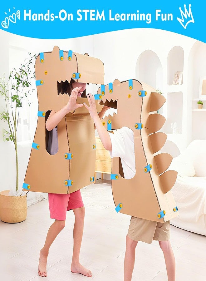 Kizmore Cardboard Cutter for Kids - 122 PCS Resuable Safe Cardboard Tools for Kids | Educational Building Toys for Family Classroom Activities | Christmas Birthday Gifts for 5 6 7 8 9 Years Old Boys Girls - Image 3
